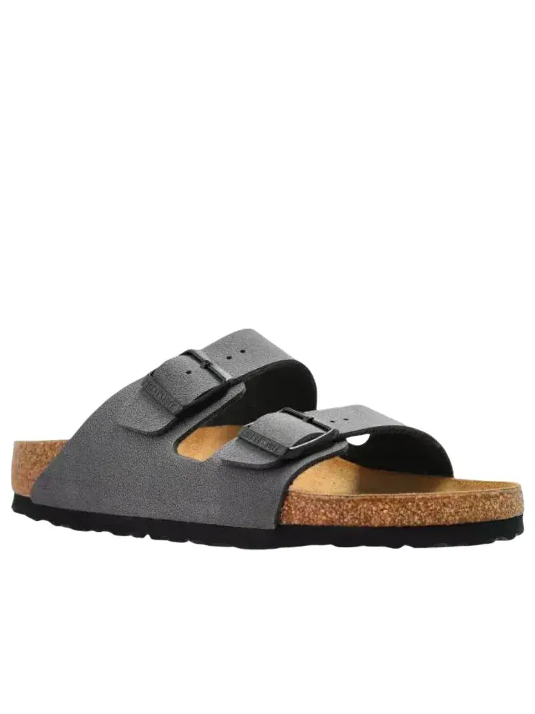 Шлепанцы Birkenstock Arizona Birkibuc 'Velvet Gray Black Buckles' 1032023 — изображение 3 из 5, серый