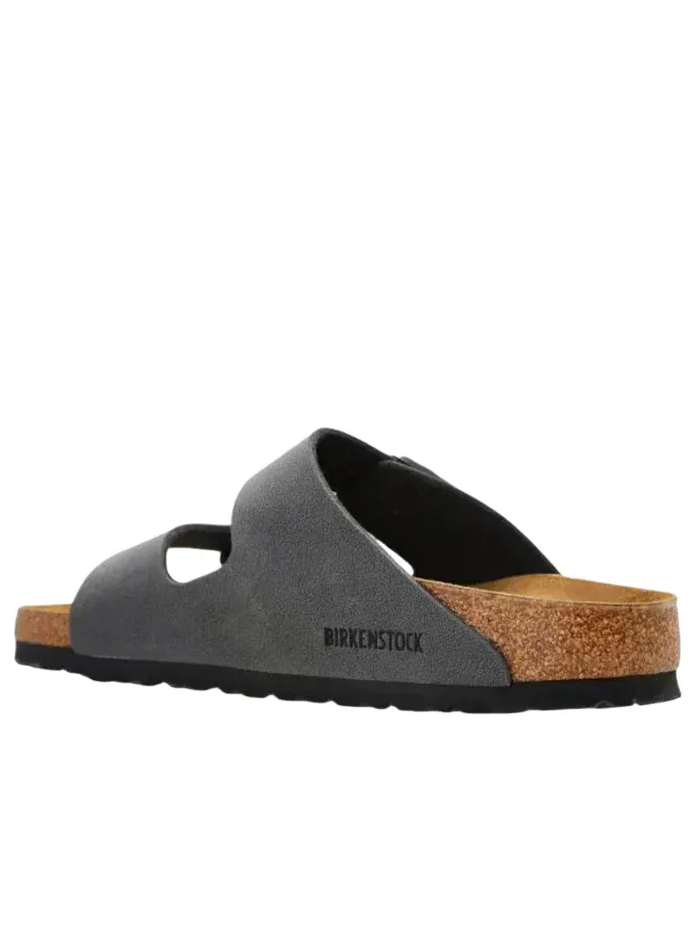 Шлепанцы Birkenstock Arizona Birkibuc 'Velvet Gray Black Buckles' 1032023 — изображение 4 из 5, серый