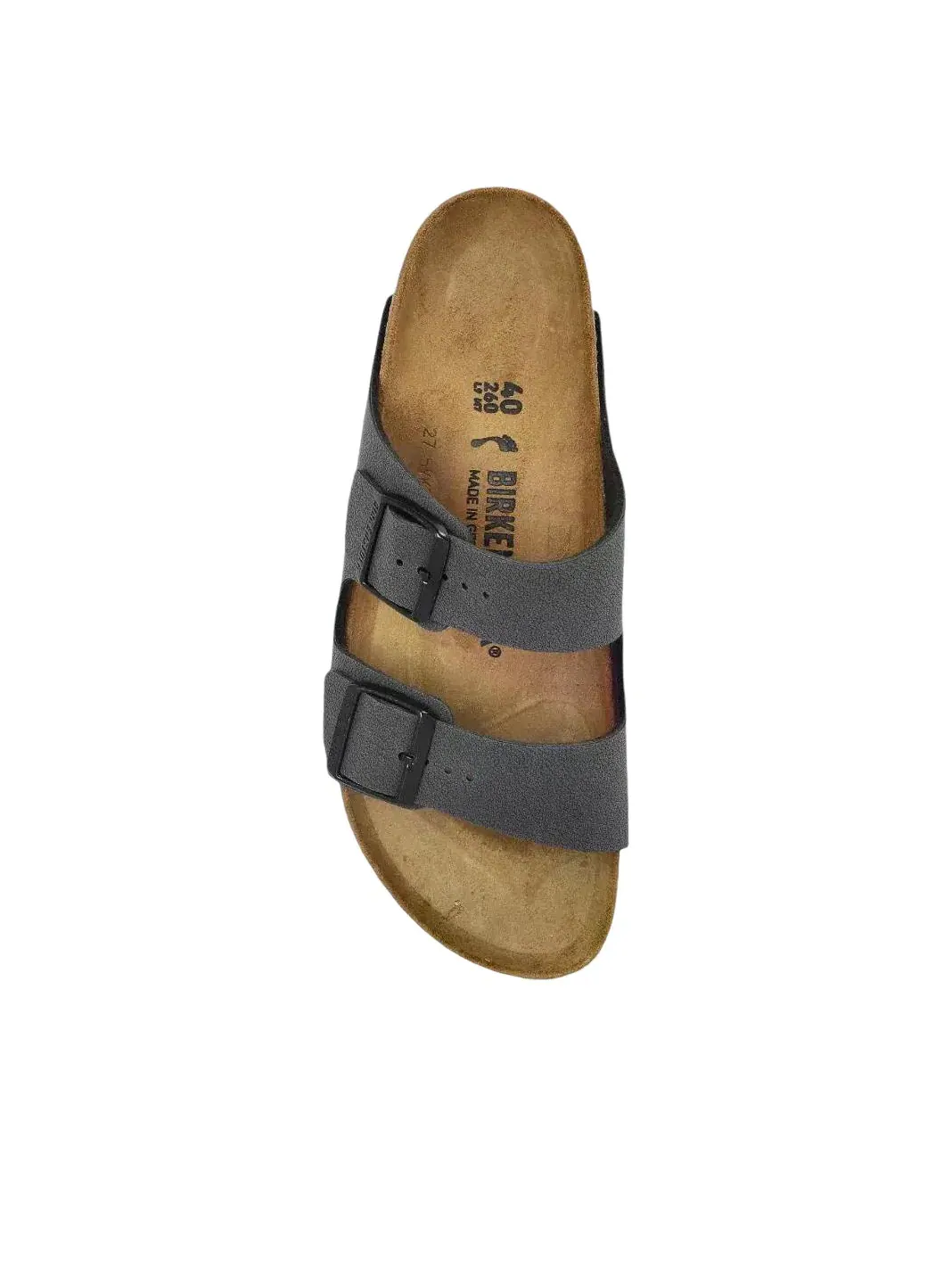 Шлепанцы Birkenstock Arizona Birkibuc 'Velvet Gray Black Buckles' 1032023 — изображение 5 из 5, серый