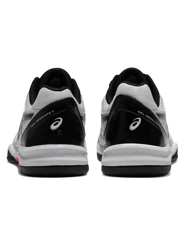 Кроссовки gel dedicate 7 'white black pink' Asics — изображение 4 из 4, черный
