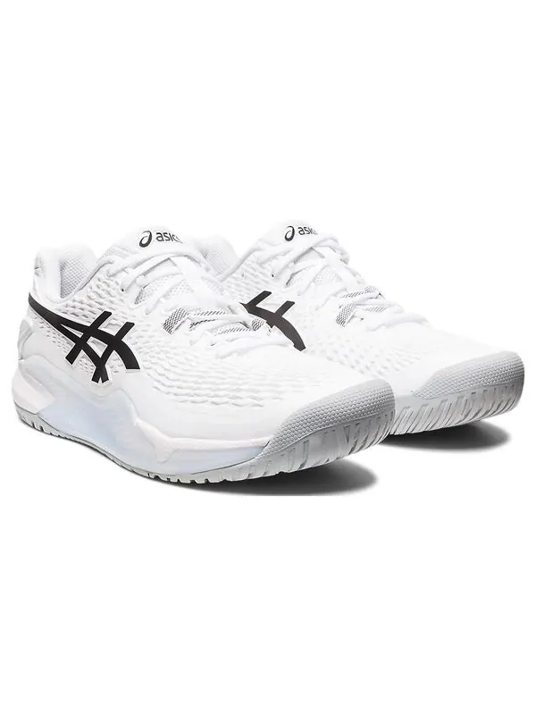 Кроссовки gel resolution 9 'white black' Asics — изображение 3 из 4, белый/черный