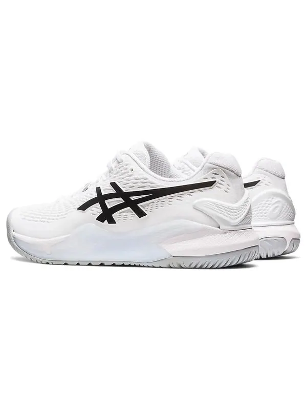 Кроссовки gel resolution 9 'white black' Asics — изображение 4 из 4, белый/черный