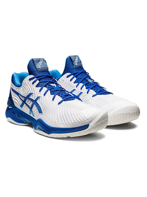 Кроссовки court ff 2 novak 'white tuna blue' Asics — изображение 3 из 4, белый/синий
