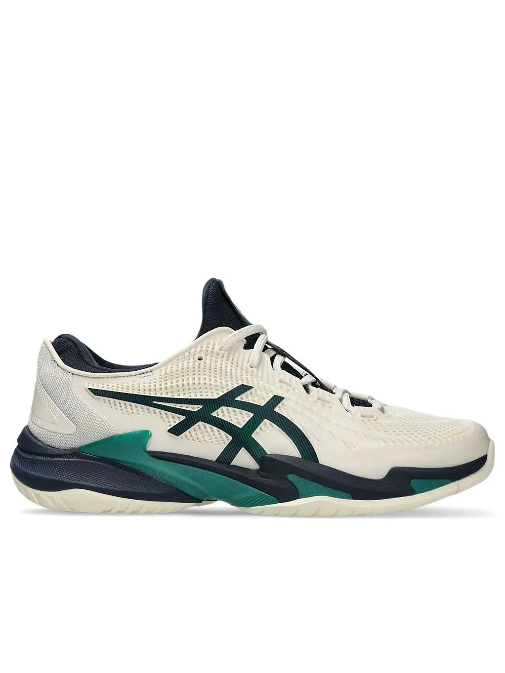Кроссовки Asics Court FF 3 Wide Tennis 'Cream Jasper Green' — изображение 2 из 7, кремовый/зеленый