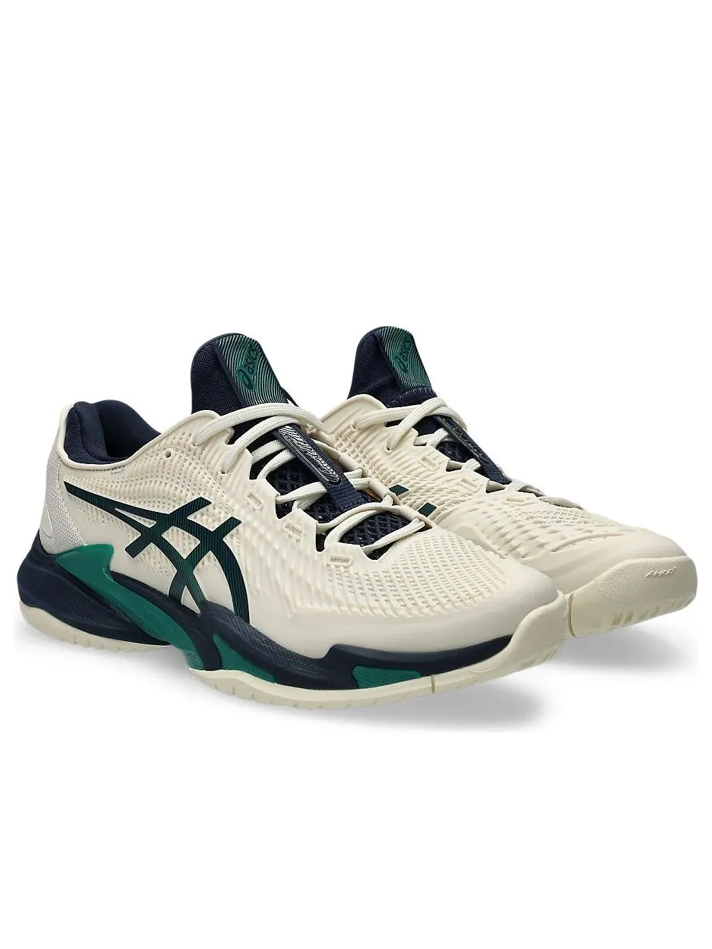 Кроссовки Asics Court FF 3 Wide Tennis 'Cream Jasper Green' — изображение 3 из 7, кремовый/зеленый