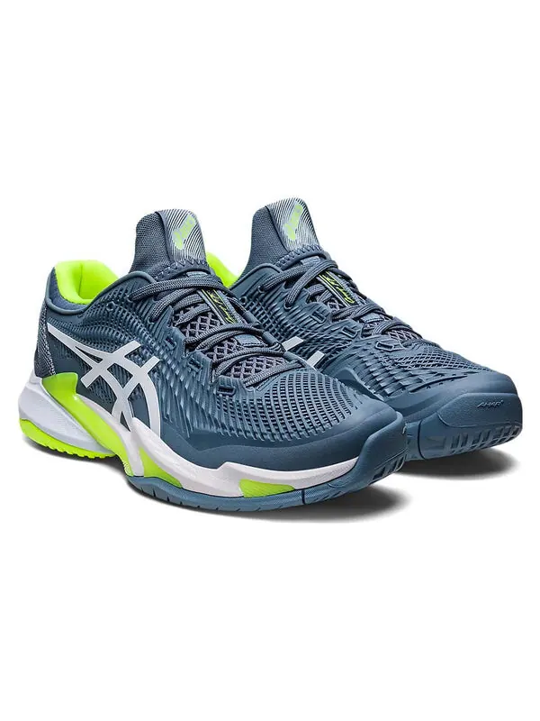 Кроссовки Asics Court FF 3 'Steel Blue Lime' — изображение 3 из 4, синий/белый