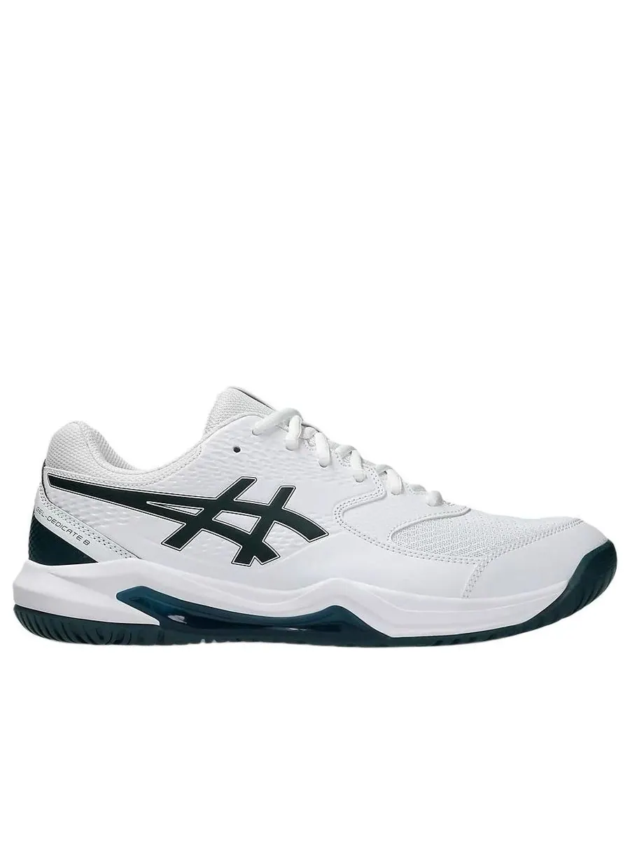 Кроссовки ASICS GEL-Dedicate 8 2E 'White Saxon Green' — изображение 2 из 8, белый