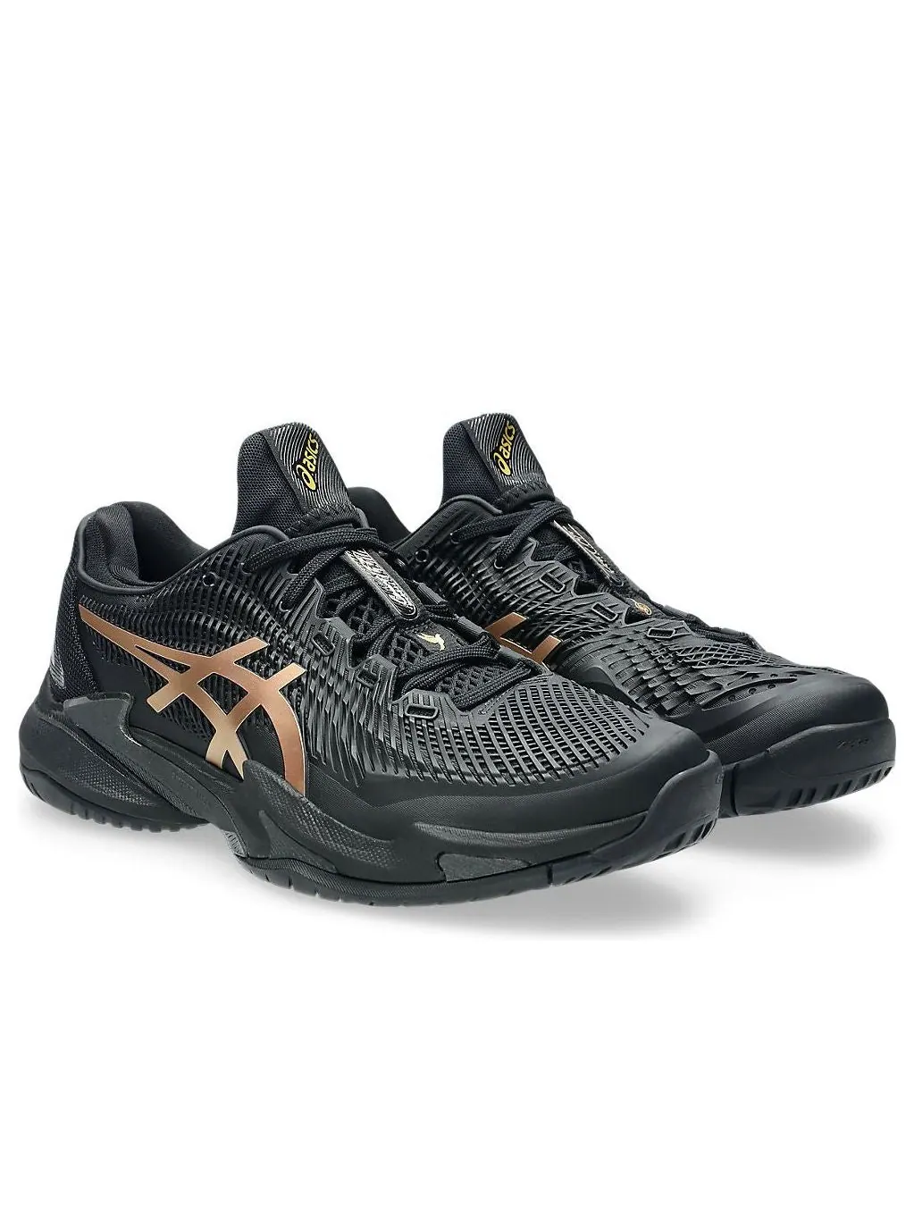 Asics Court FF 3 Novak Night Energy 'Black Prism Gold' — изображение 3 из 7, черный/золотистый