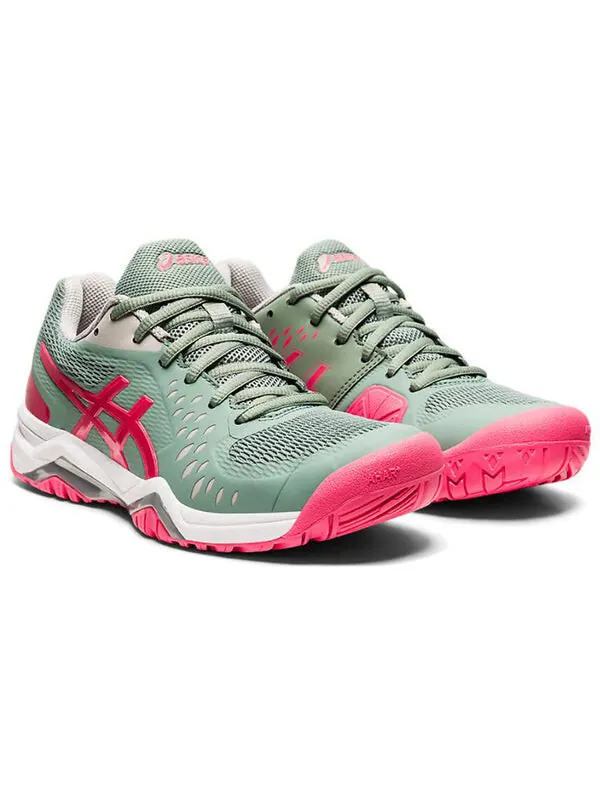 Кроссовки гель Challenger 12 Asics — изображение 3 из 4, зеленый/розовый