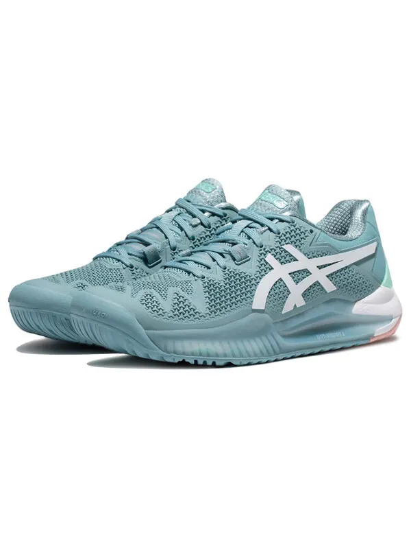 Кроссовки gel resolution 8 'smoke blue' Asics — изображение 2 из 4, синий
