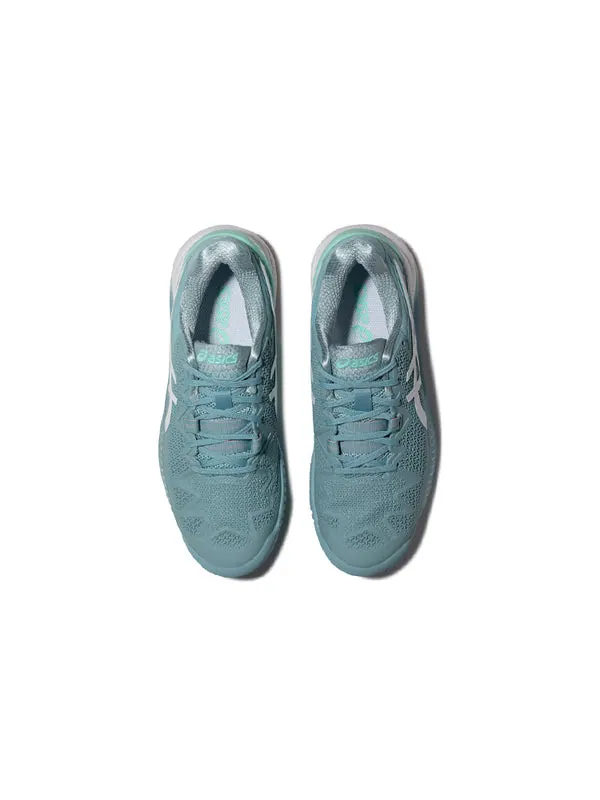 Кроссовки gel resolution 8 'smoke blue' Asics — изображение 3 из 4, синий