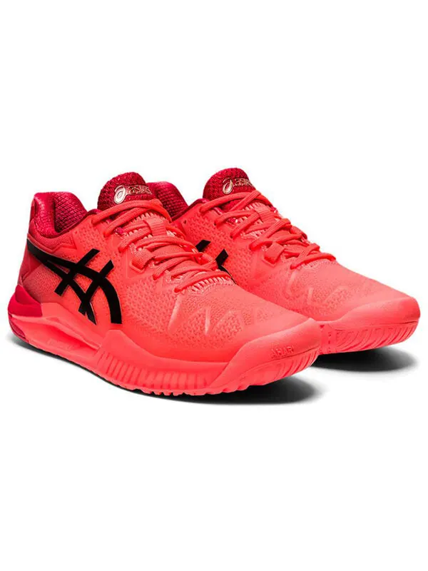 Кроссовки гелевые Resolution 8 Токио Asics — изображение 3 из 4, красный/черный