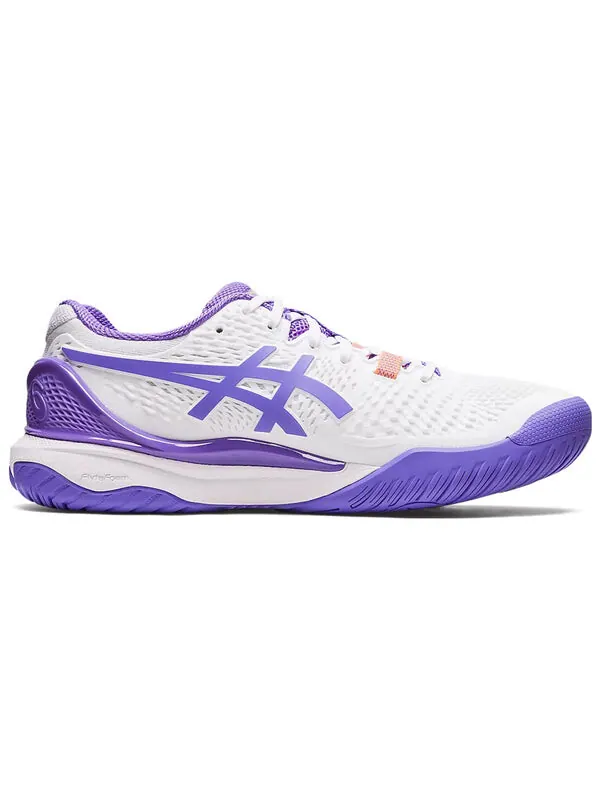 Кроссовки gel resolution 9 'white amethyst' Asics — изображение 2 из 4, белый/фиолетовый