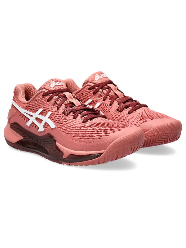 Кроссовки gel-resolution 9 'light garnet' Asics — изображение 3 из 4, светлый/белый