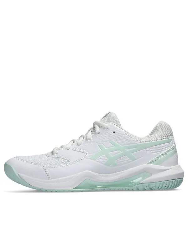 Кроссовки гелевые Dedicate 8 широких Asics — изображение 1 из 4, белый/бледный синий