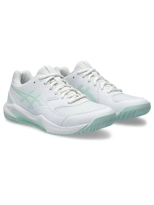 Кроссовки гелевые Dedicate 8 широких Asics — изображение 3 из 4, белый/бледный синий