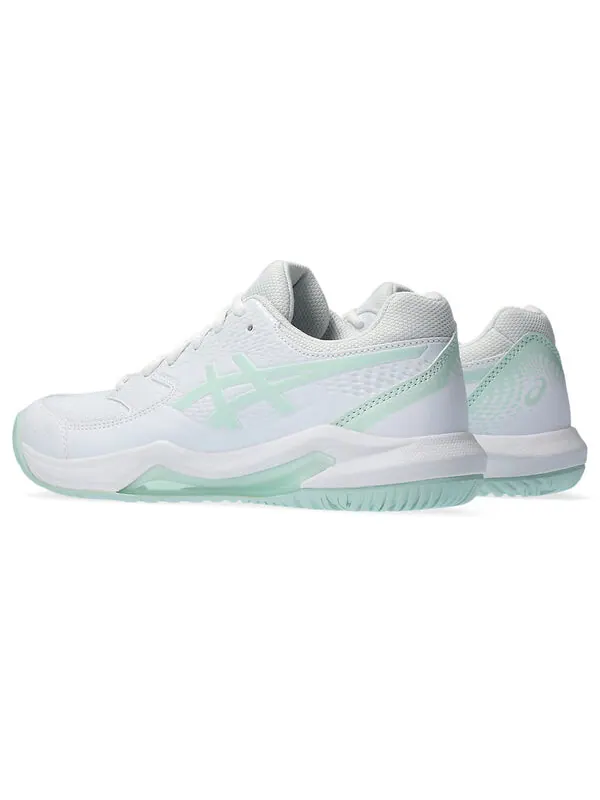 Кроссовки гелевые Dedicate 8 широких Asics — изображение 4 из 4, белый/бледный синий