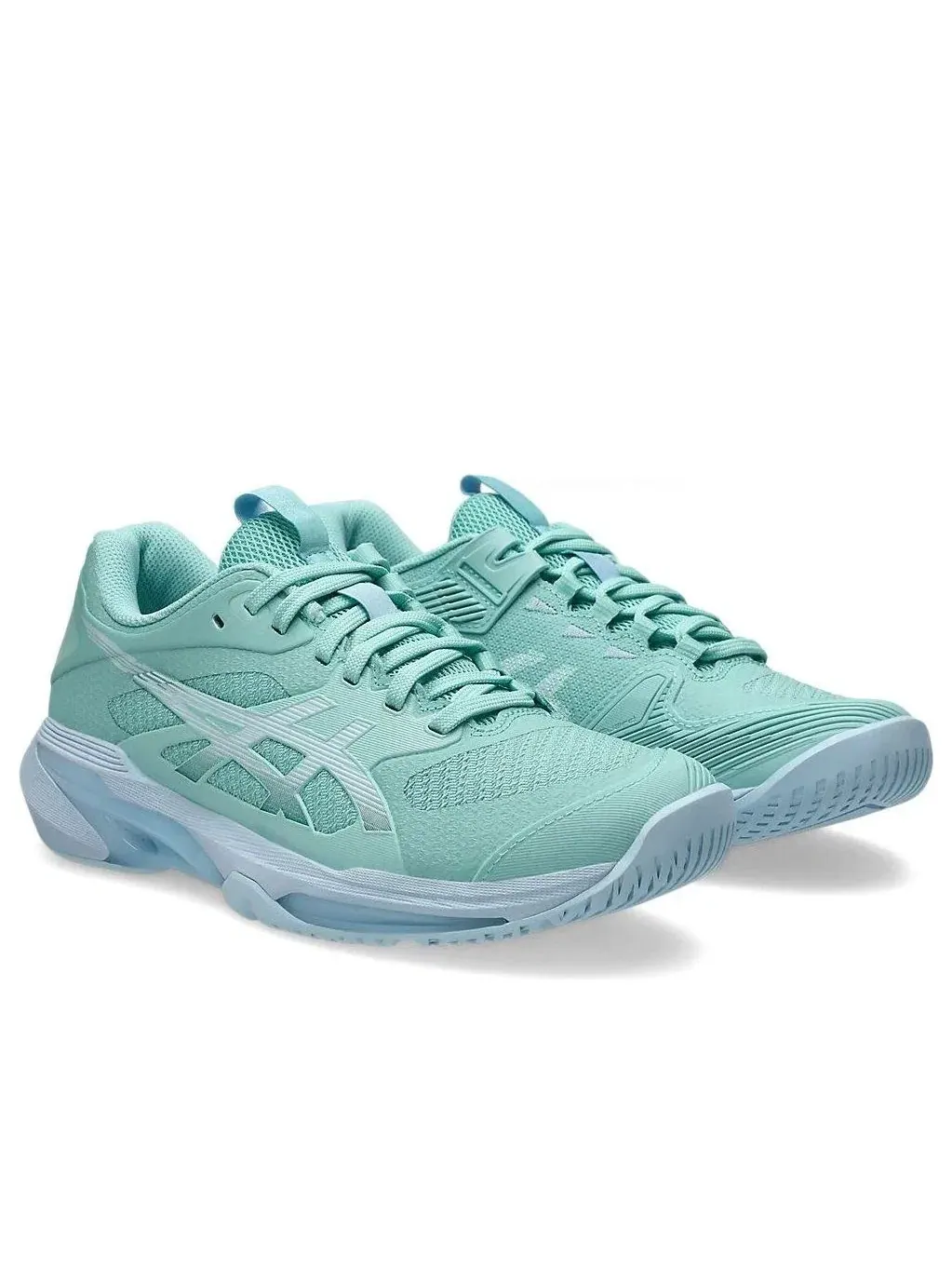 Женские теннисные кроссовки с шнуровкой Solution Speed FF 4 ASICS — изображение 2 из 7, бирюзовый