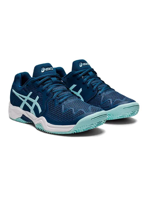 Кроссовки gel resolution 8 'light indigo clear blue' Asics — изображение 3 из 4, синий