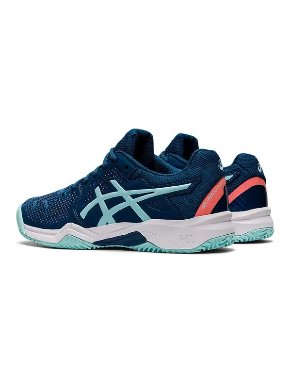 Кроссовки gel resolution 8 'light indigo clear blue' Asics — изображение 4 из 4, синий