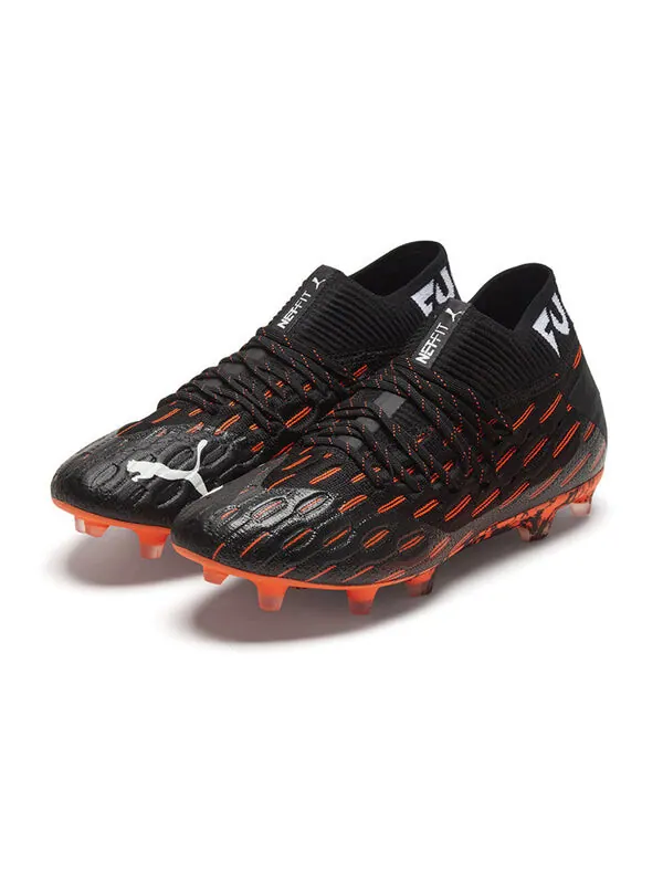 Кроссовки future 6.1 netfit fg ag 'black shocking orange' Puma — изображение 4 из 4, черный