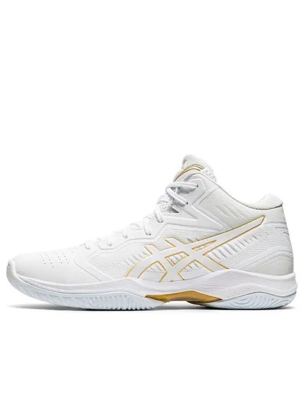 Кроссовки gelhoop v12 Asics — изображение 1 из 4, белый/золотистый