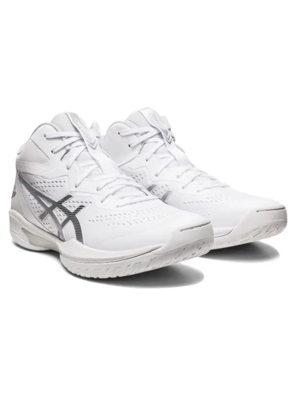Кроссовки баскетбольные гелевые hoop v15 Asics — изображение 3 из 4, белый/серебристый