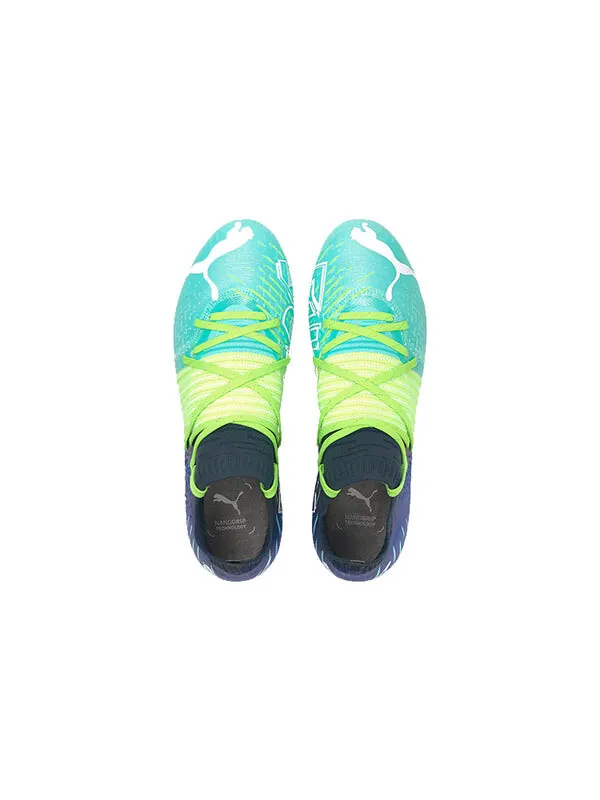 Кроссовки future z 1.2 fg ag 'green glare elektro aqua' Puma — изображение 3 из 4, зеленый