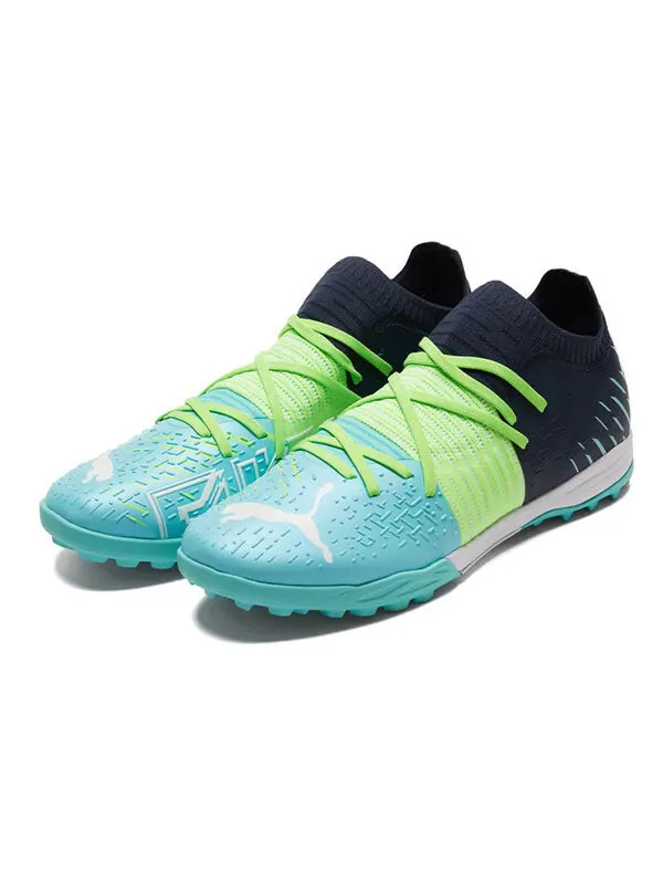 Кроссовки future z 1.2 pro cage 'green glare elektro aqua' Puma — изображение 3 из 4, зеленый/голубой