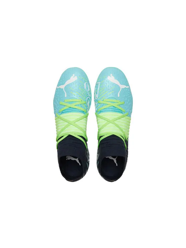 Кроссовки future z 1.2 pro cage 'green glare elektro aqua' Puma — изображение 4 из 4, зеленый/голубой