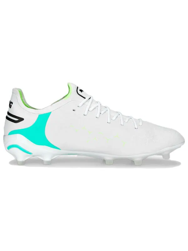 Кроссовки king ultimate fg ag 'white electric peppermint' Puma — изображение 2 из 4, белый/черный/желтый