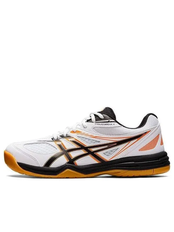 Кроссовки court break 2 'white black orange' Asics — изображение 1 из 4, белый/черный