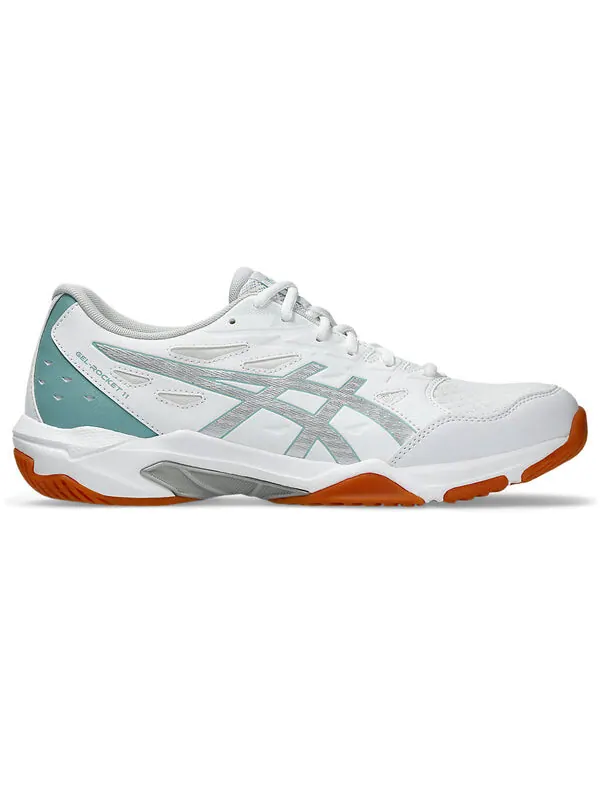 Кроссовки гелевые ракеты 11 Asics — изображение 2 из 4, белый/красный/зеленый