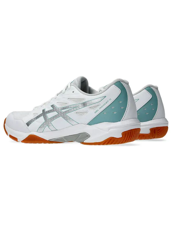 Кроссовки гелевые ракеты 11 Asics — изображение 4 из 4, белый/красный/зеленый