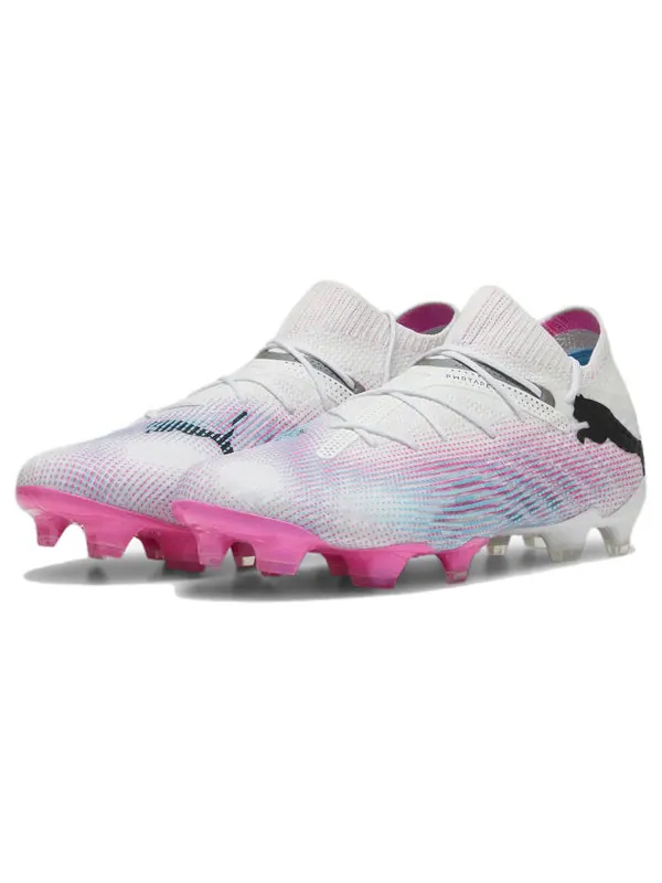Кроссовки future 7 ultimate fg/ag soccer cleats 'white pink black' Puma — изображение 3 из 4, белый/розовый/черный