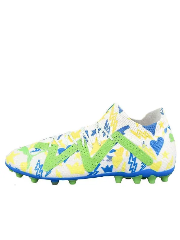 Кроссовки future ultimate x neymar mg 'white blue green lemon meringue' Puma — изображение 1 из 4, белый/синий/зеленый