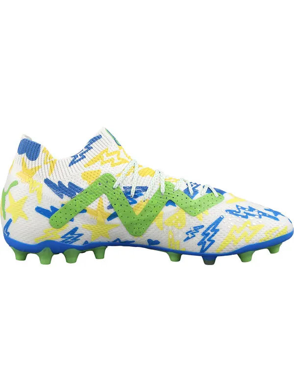 Кроссовки future ultimate x neymar mg 'white blue green lemon meringue' Puma — изображение 2 из 4, белый/синий/зеленый