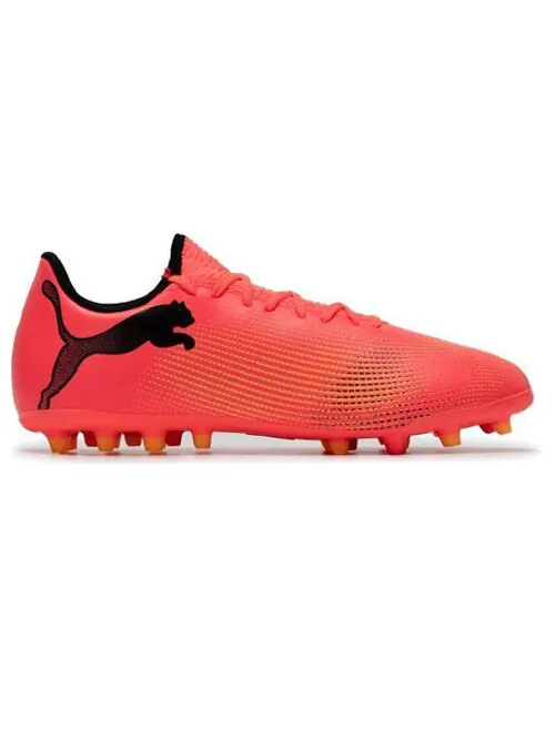 Кроссовки future 7 play mg soccer shoes 'pink' Puma — изображение 2 из 4, розовый/оранжевый/черный