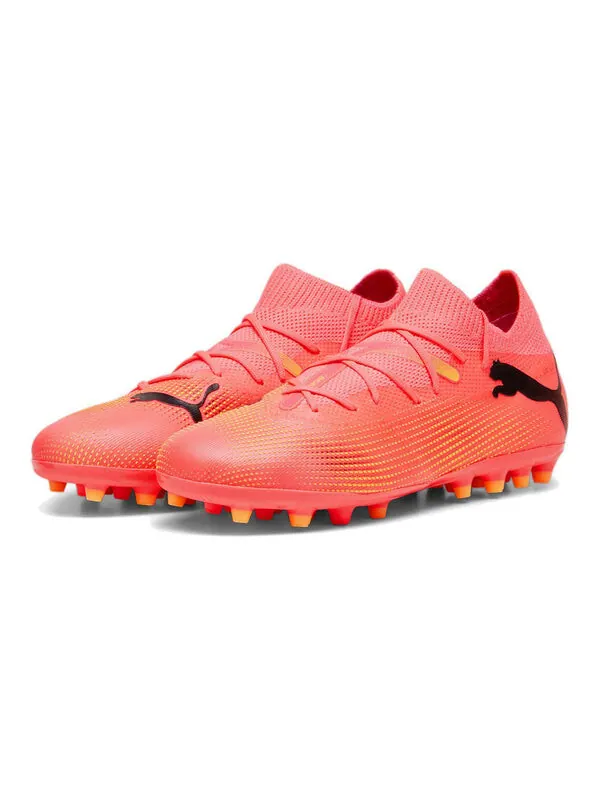 Кроссовки future 7 match mg soccer sneakers 'pink' Puma — изображение 3 из 4, розовый/оранжевый/черный