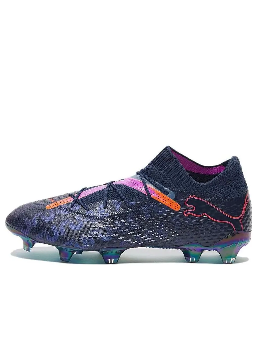 Кроссовки PUMA Future 7 Ultimate FG/AG Soccer Cleats 'Navy Pink Red' — изображение 1 из 6, синий