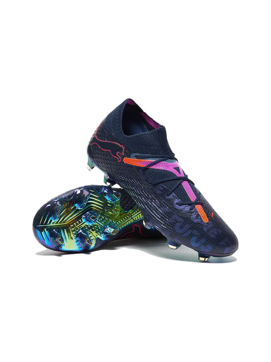 Кроссовки PUMA Future 7 Ultimate FG/AG Soccer Cleats 'Navy Pink Red' — изображение 4 из 6, синий