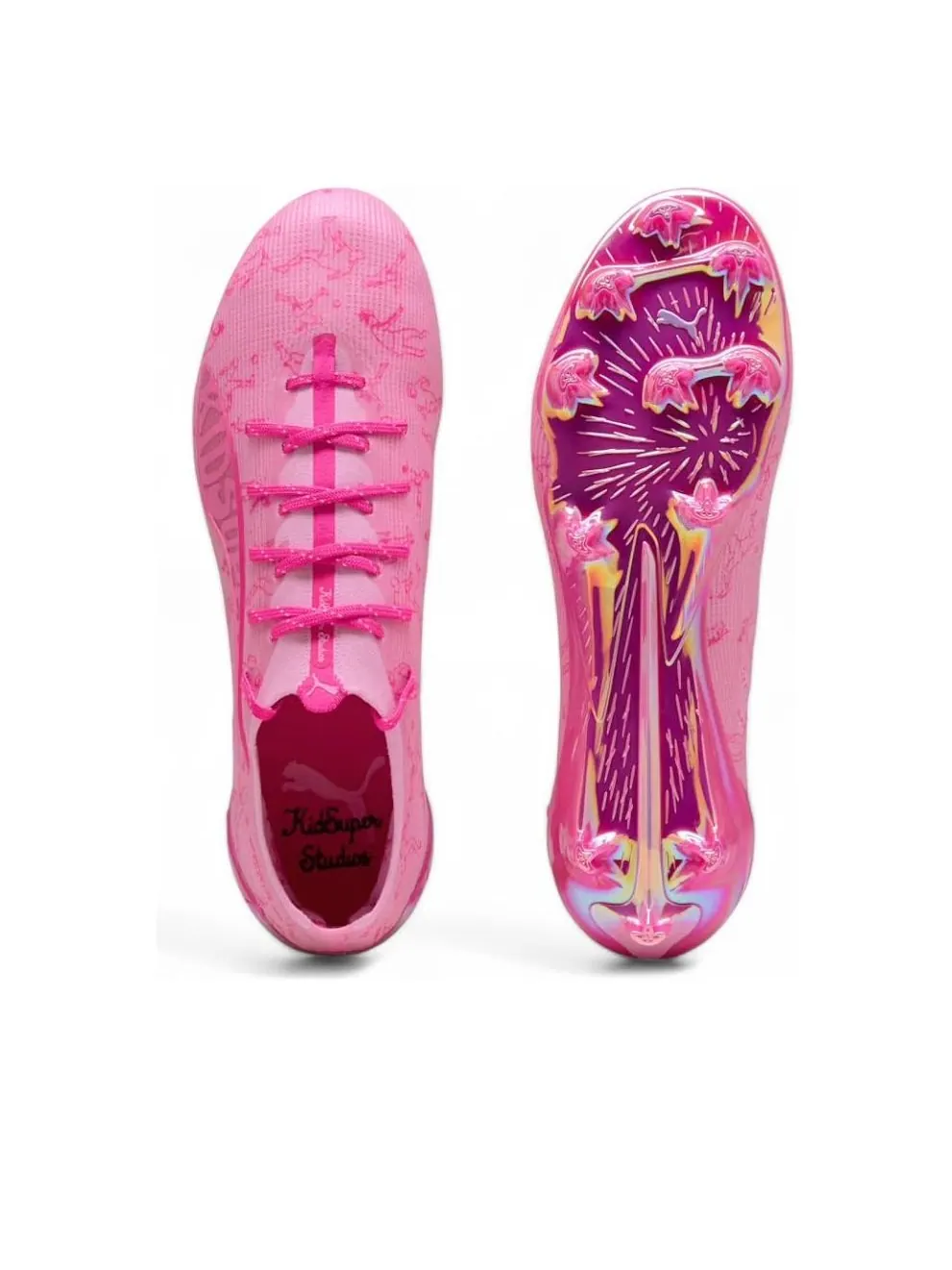 Puma x KidSuper Ultra 5 Ultimate FG 'Pink Lilac' — изображение 4 из 6, розовый/розовый