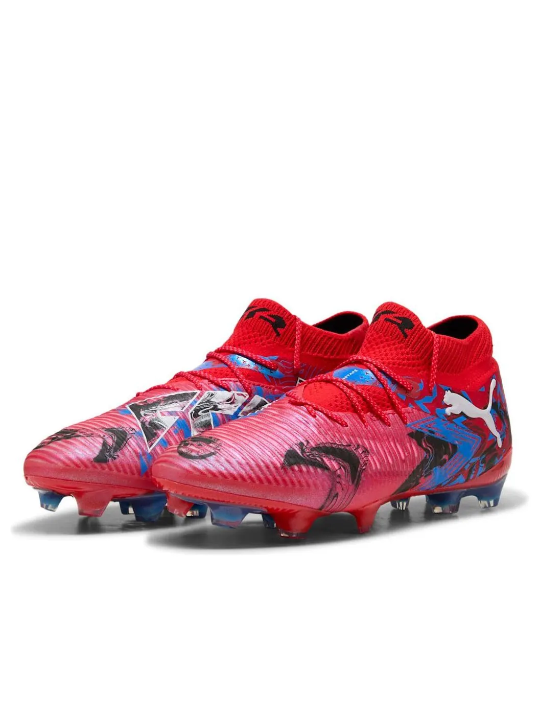 Кроссовки PUMA Future 8 Match Playmakers FG/AG 'PUMA Red PUMA Black Ultra Blue' — изображение 2 из 6, красный