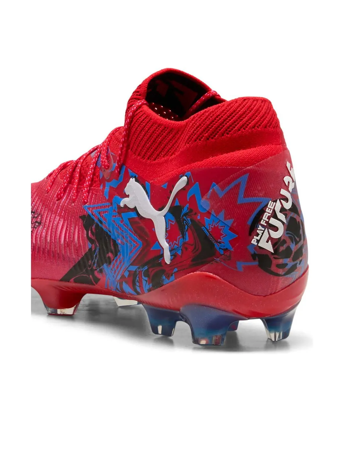 Кроссовки PUMA Future 8 Match Playmakers FG/AG 'PUMA Red PUMA Black Ultra Blue' — изображение 4 из 6, красный