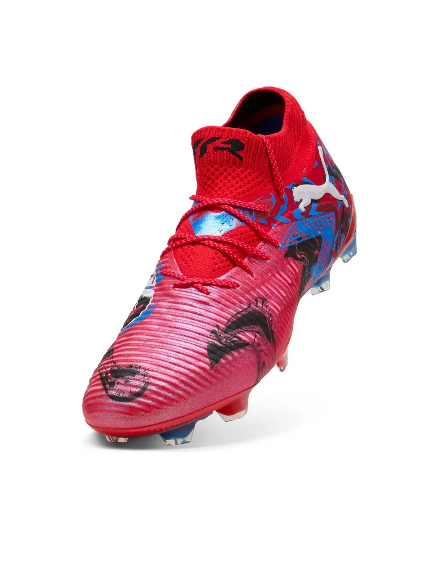 Кроссовки PUMA Future 8 Match Playmakers FG/AG 'PUMA Red PUMA Black Ultra Blue' — изображение 5 из 6, красный