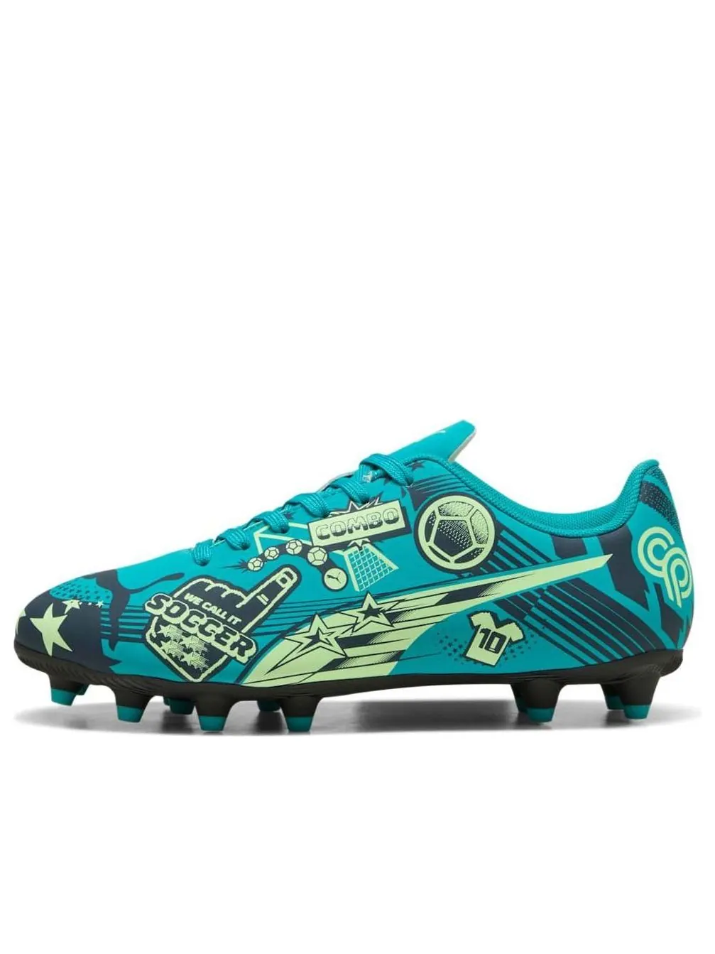 Кроссовки (GS) PUMA Christian Pulisic x Ultra Legacy FG/AG 'Allover Print - Deep Aqua' — изображение 1 из 6, синий
