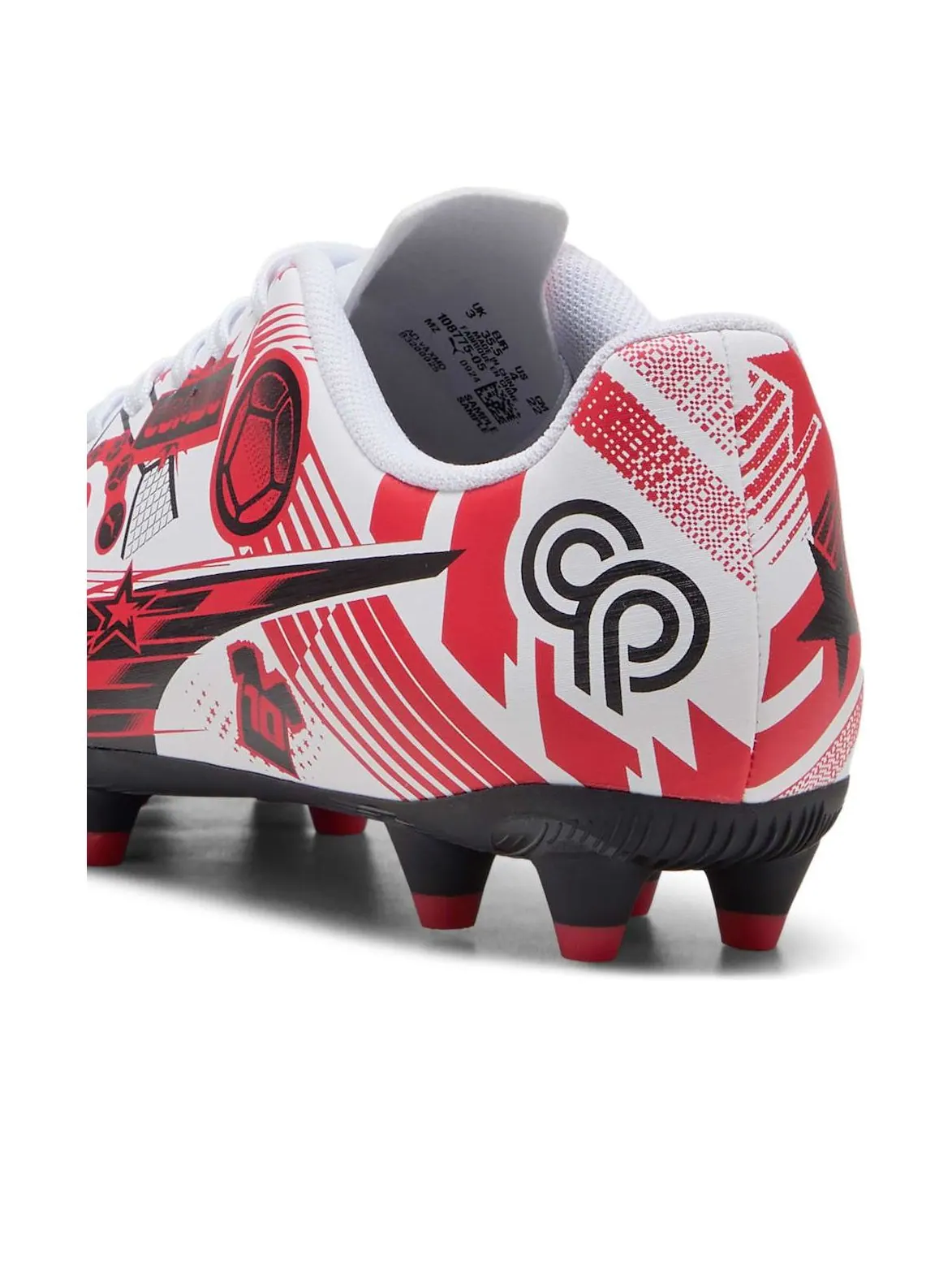 (GS) Puma x Christian Pulisic Ultra Legacy FG/AG 'Allover Print - White Red Black' — изображение 4 из 6, белый/красный/черный