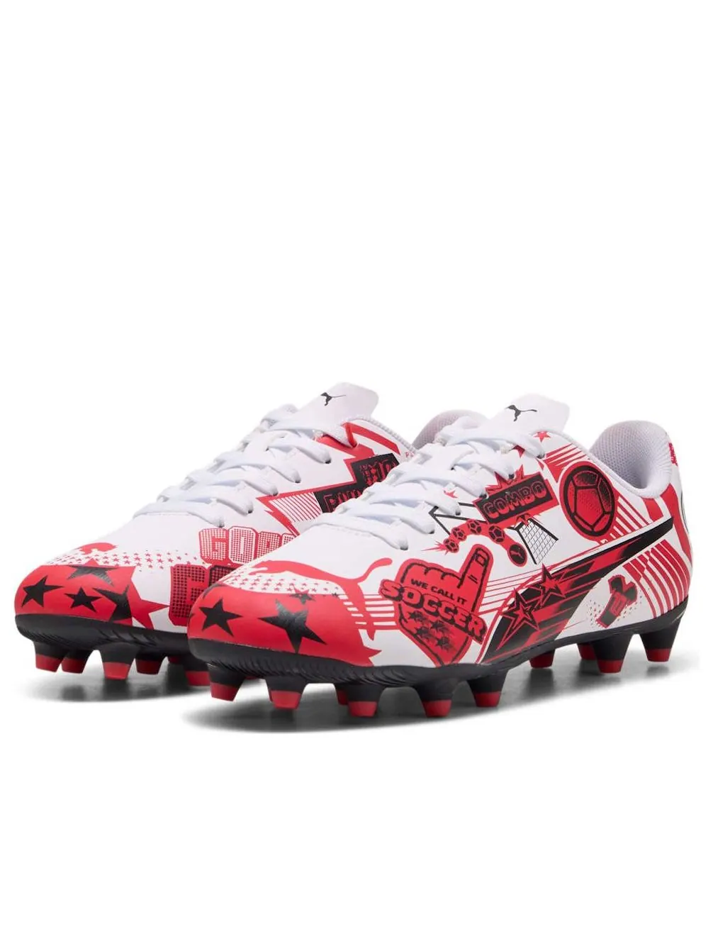 (GS) Puma x Christian Pulisic Ultra Legacy FG/AG 'Allover Print - White Red Black' — изображение 6 из 6, белый/красный/черный