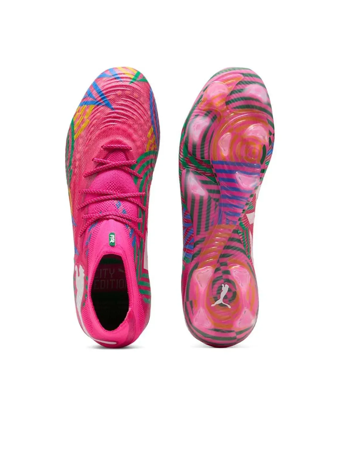 Кроссовки PUMA Future 9 Ultimate Ca Mx FG 'Ravish Grassy Green Racing Blue' 109060-01 — изображение 3 из 6, розовый