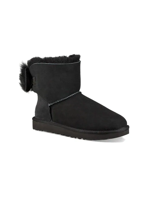 Кроссовки fluff bow mini fleece lined black Ugg — изображение 4 из 4, черный